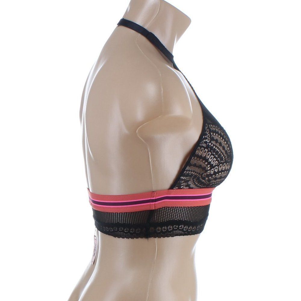 Victoria's Secret Black Mesh Lace High Neck Bralette NWT XS - Picture 4 of 10